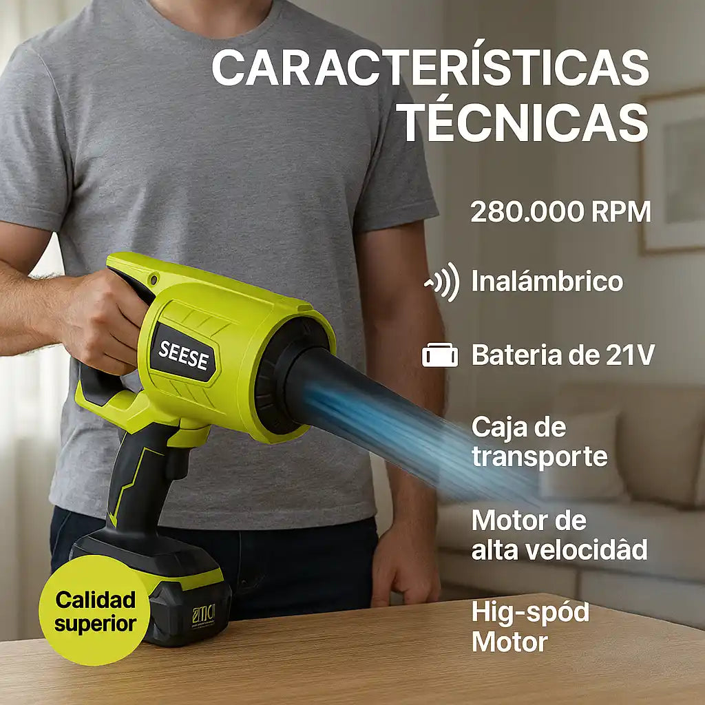 SEESE® Turbo Jet Blower – Soplador Inalámbrico de Alta Potencia